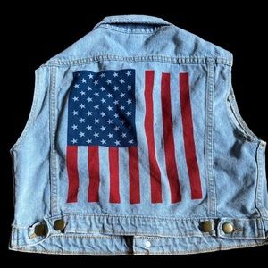 American apparel medium cropped denim jacket